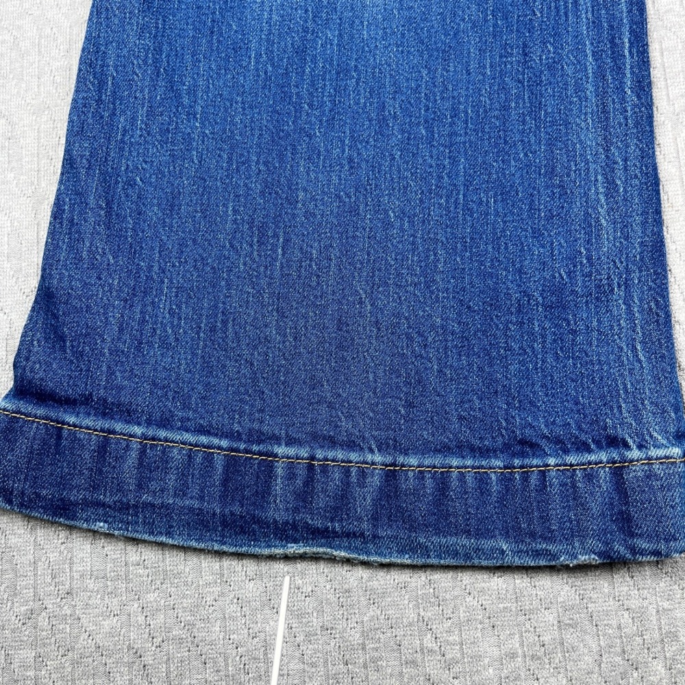 7 For All Mankind Dojo Bootcut Jeans Women 28x33.5 Blue Ultra High Rise Flare - Picture 14 of 16